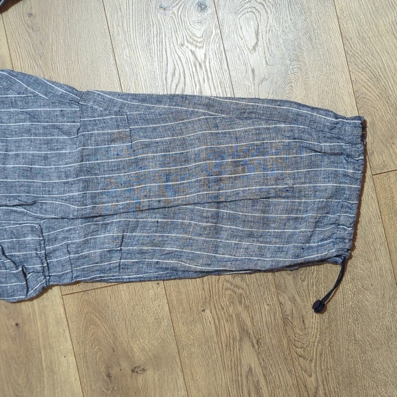 Lanthropy Linen Stripe Parachutte Lantern Drawstring Cuffs Cargo Pants sz M - Picture 8 of 9